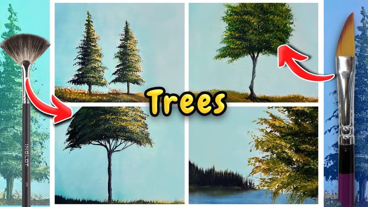 How to Paint a Tree: 4 Acrylic Techniques Step by Step