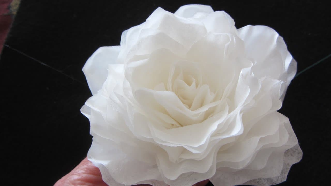 How to Make Coffee Filter Flowers (Elegant Rose Method)