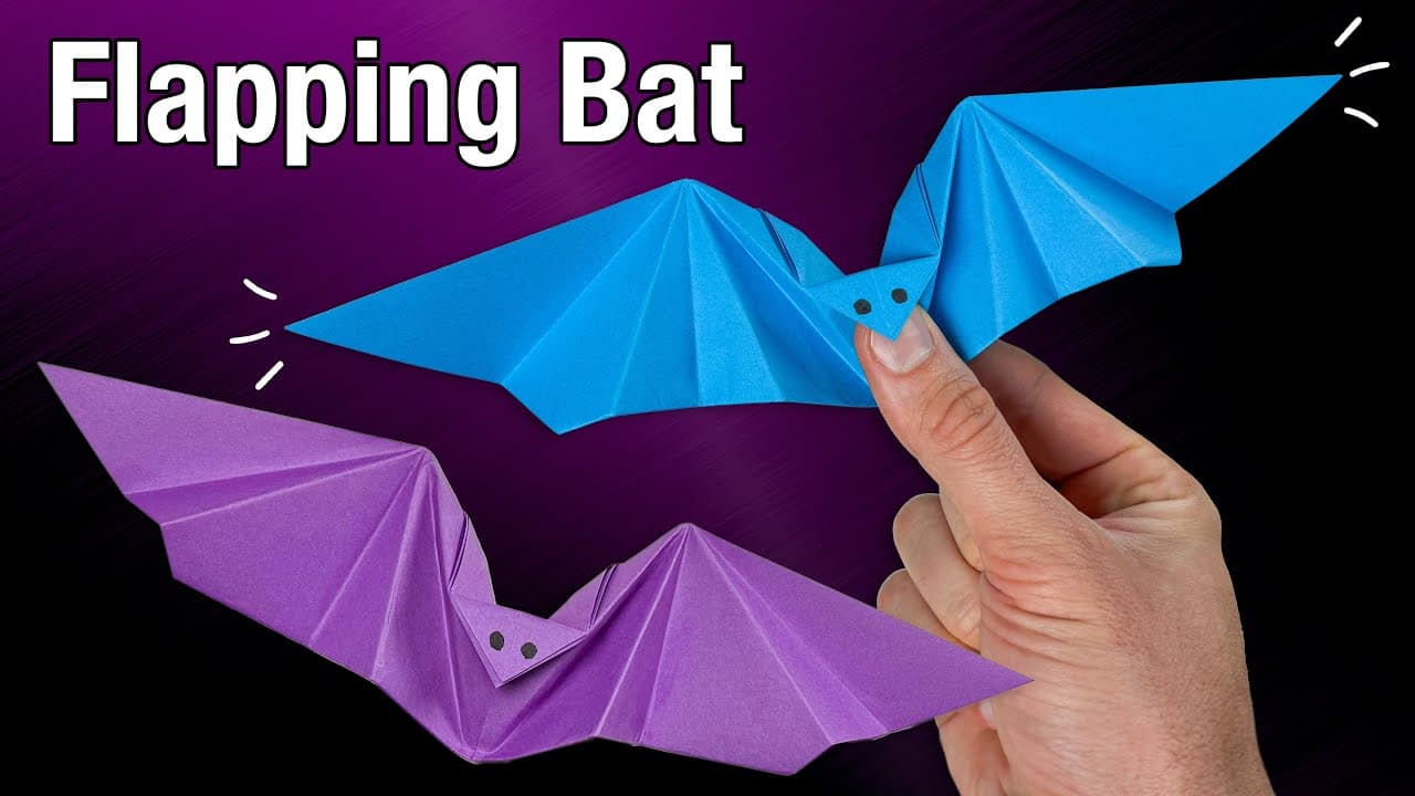 How to Make a Paper Bat (Easy Origami for Halloween)