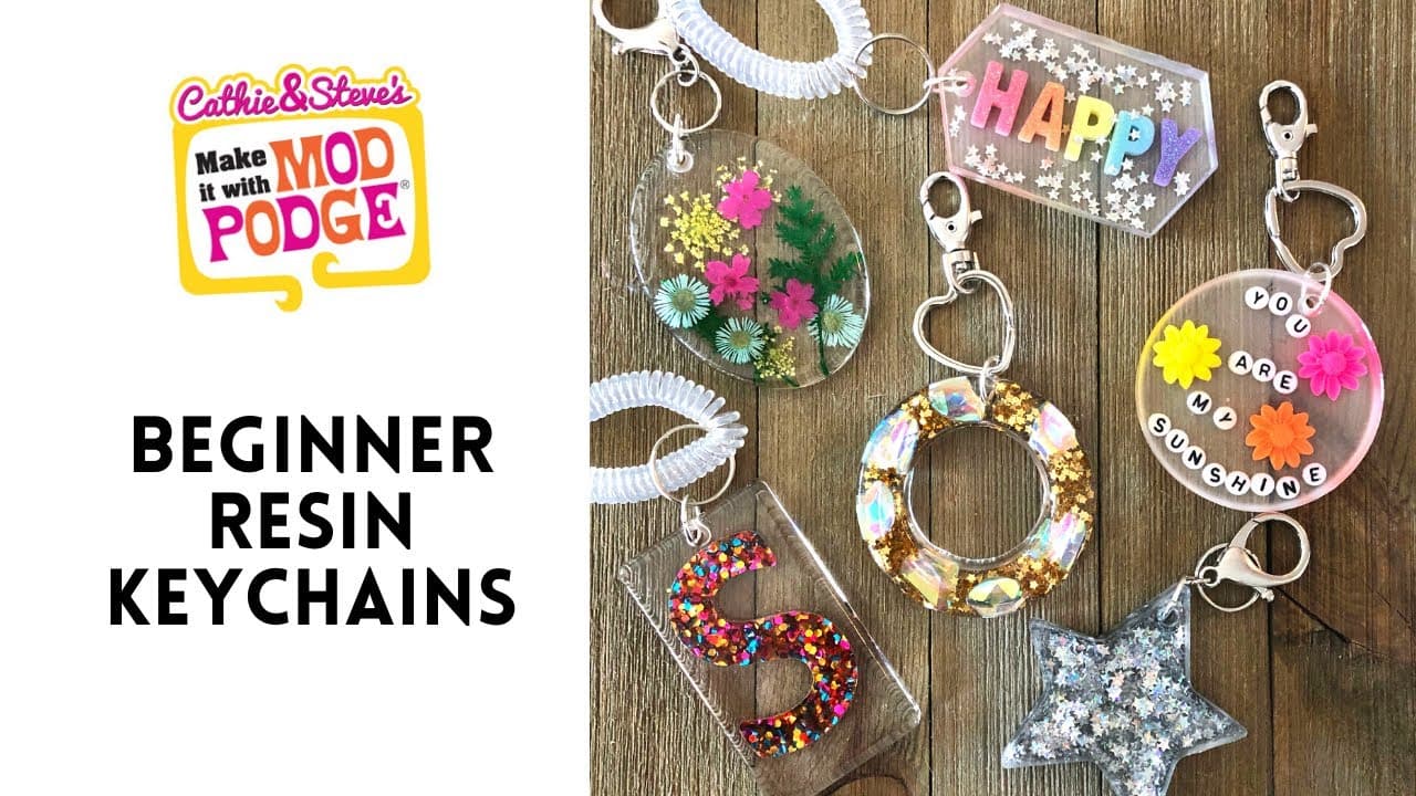 How to Make Resin Keychains (Beginner Mod Podge Resin)