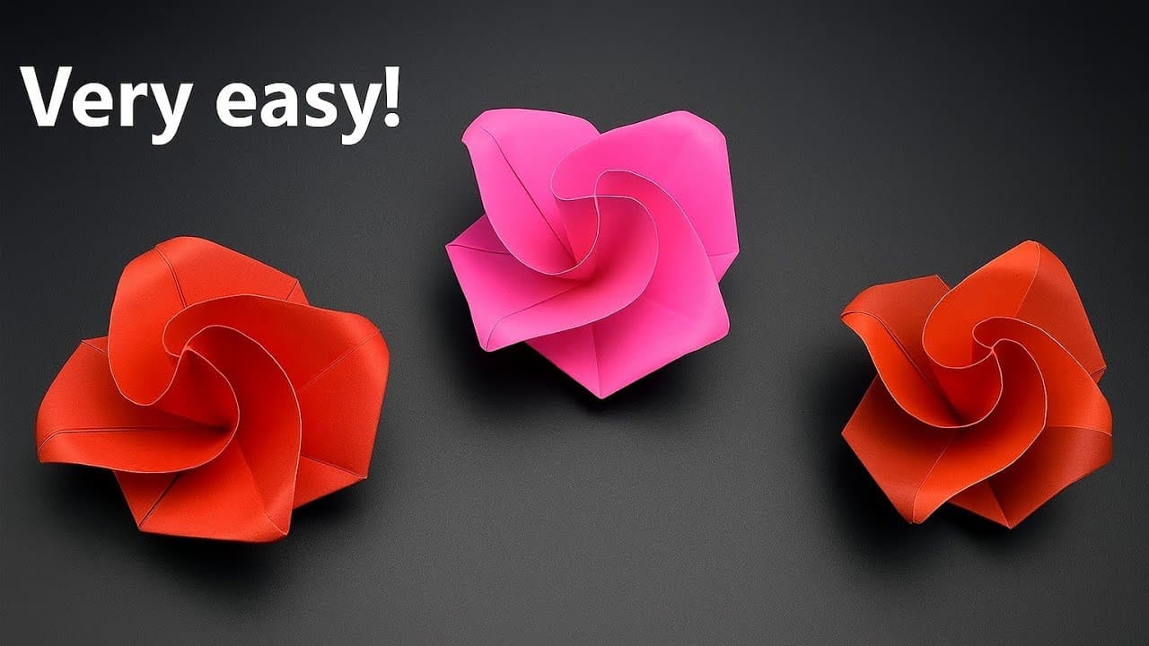 How to Make Paper Flowers (Origami Rose)