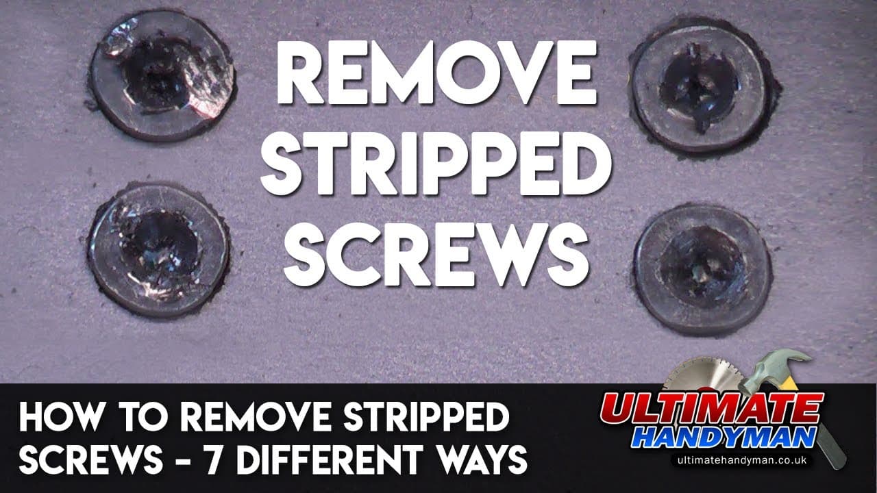 How to Remove a Stripped Screw