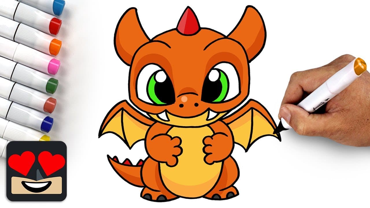 How to Draw a Dragon: Cartoon Step by Step