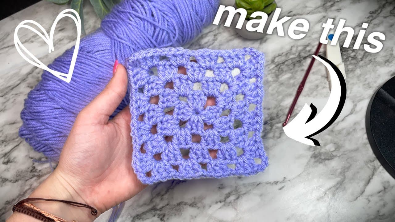 How to Crochet a Granny Square (Beginner Tutorial)