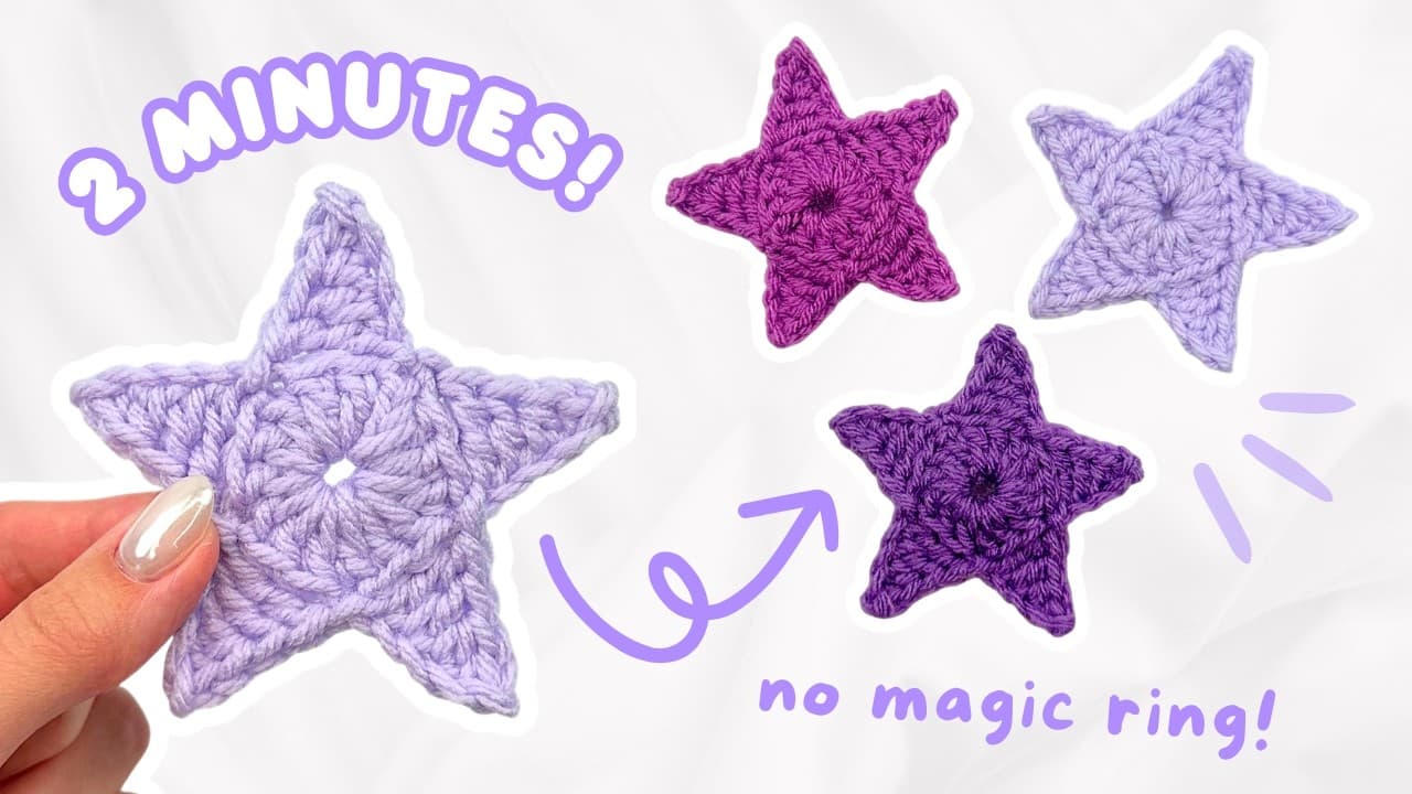 How to Crochet a Star (No Magic Circle Method for Beginners)