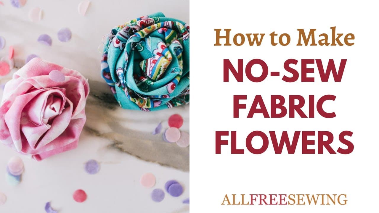How to Make a No Sew Fabric Flower (Rolled Rose Technique)