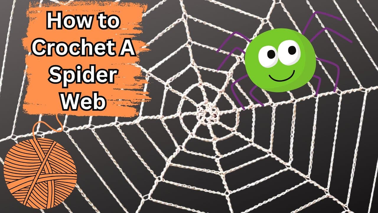 How to Crochet a Spider Web (Halloween Decor)