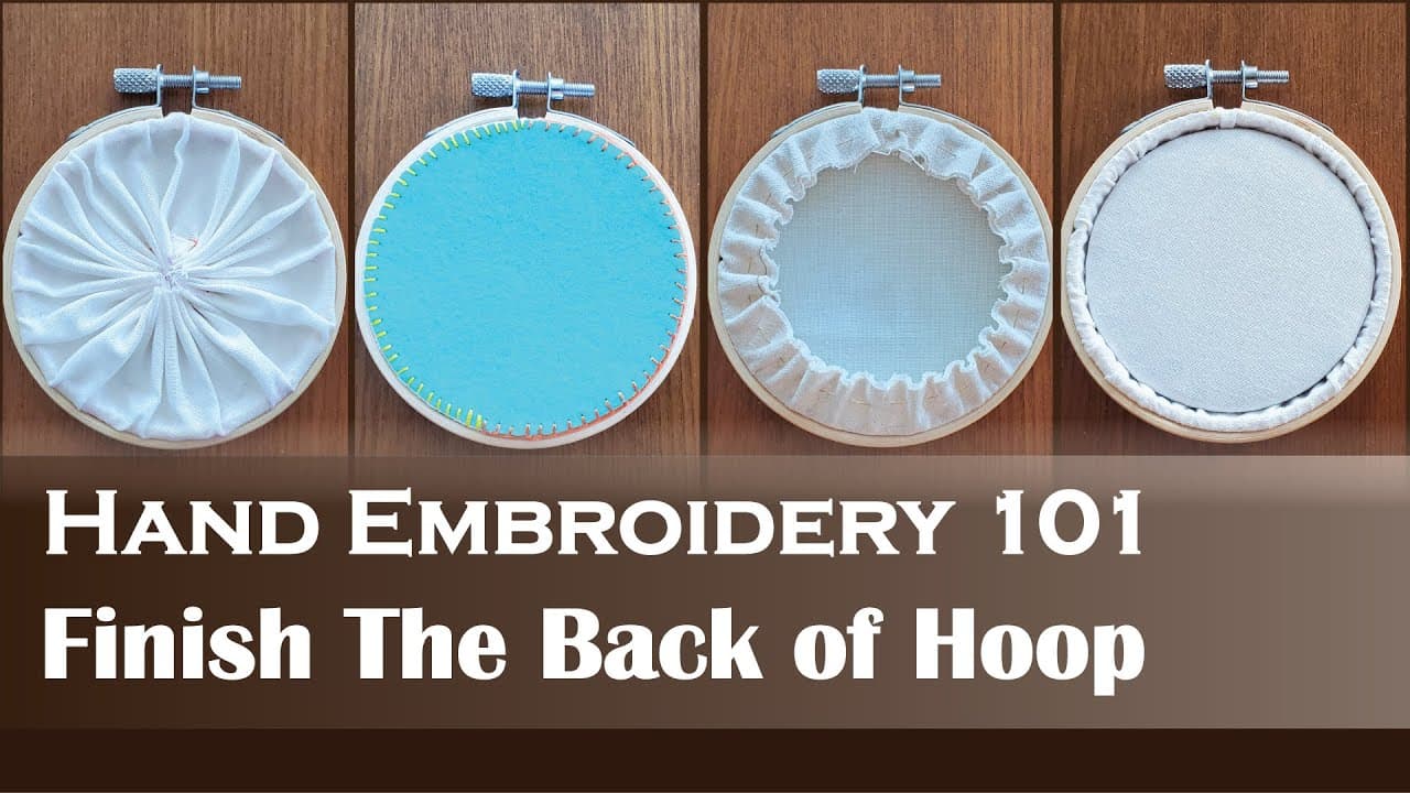 How to Finish an Embroidery Hoop (4 Backing Methods)