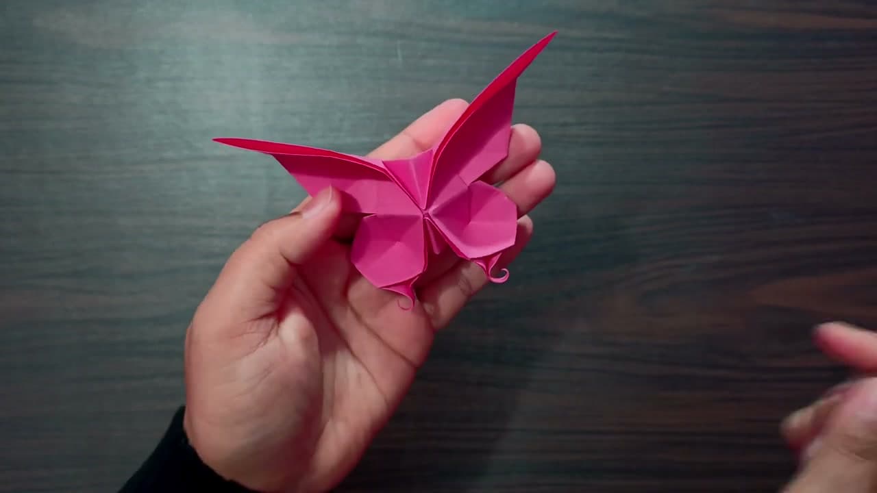 The finished result: How to Fold an Origami Butterfly