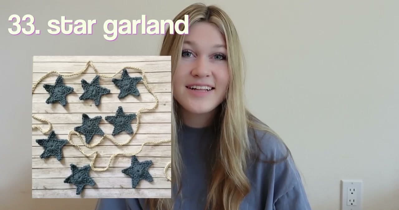 Step 8: Star Garland - 10 Easy Crochet Projects for Beginners (Trendy + Pinterest-Worthy)