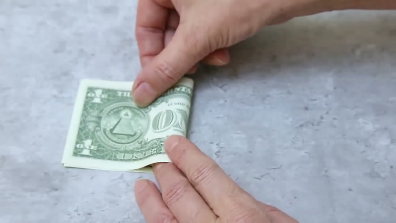 Step 2: Fold a Dollar Bill in Half, Three Times - How to Make a Money Lei: 2 Easy Methods for Graduation
