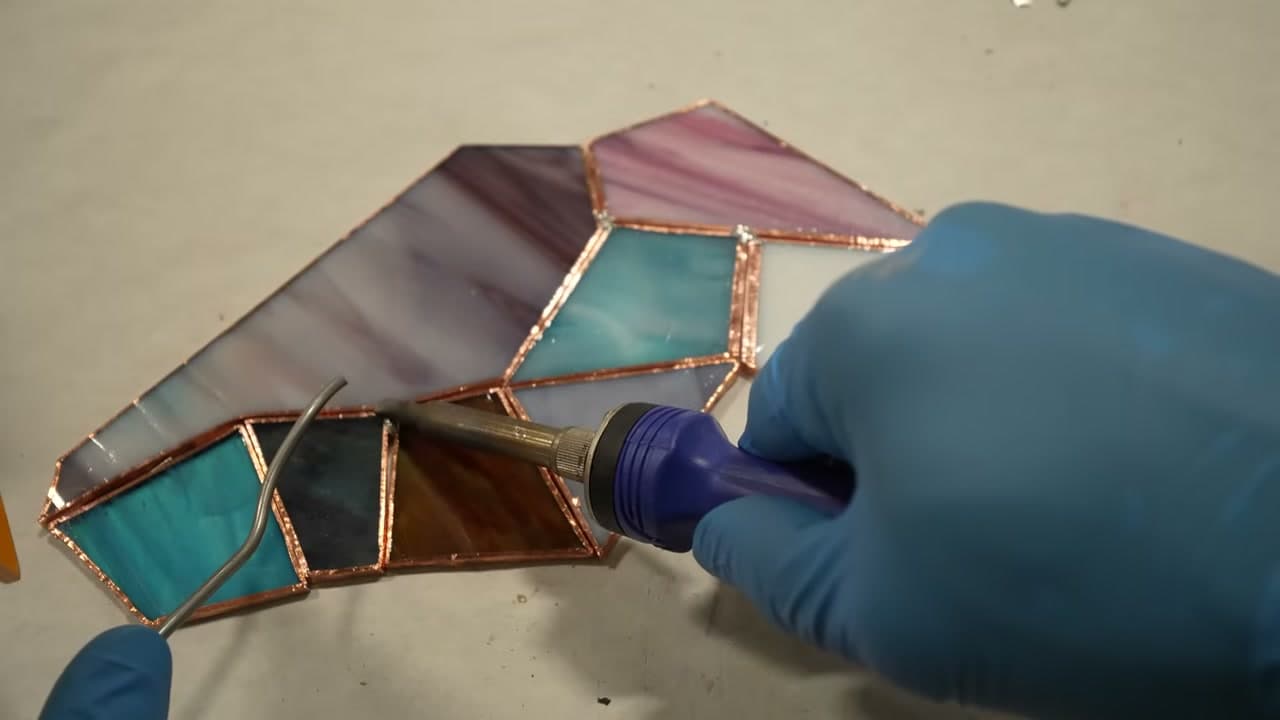 Step 7: Tack the Panel Together - How to Solder Stained Glass