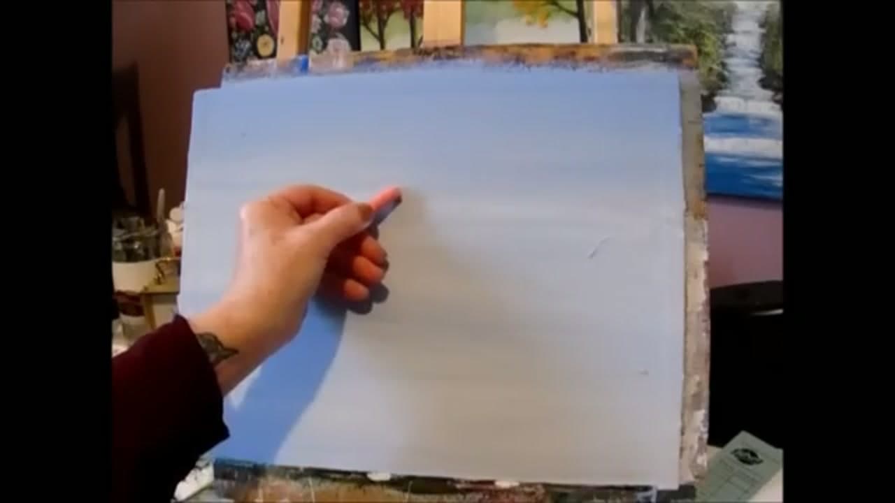 Step 1: Step 1: Sketch the Mountains with Chalk