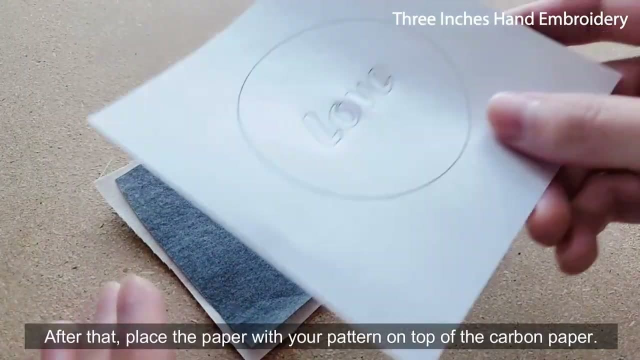 Step 5: Trace Through Carbon Paper (Method 3) - How to Transfer an Embroidery Pattern (4 Easy Methods)