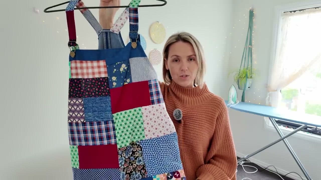 Step 5: Piece Together Patchwork Overalls - What to Do With Fabric Scraps: 5 Zero-Waste Sewing Projects