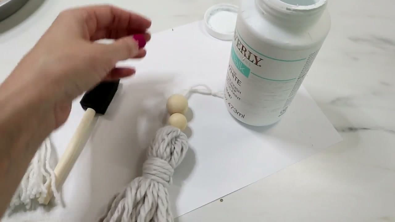 Step 8: Add Beads to the Hanger, Then Paint - How to Make Christmas Ornaments