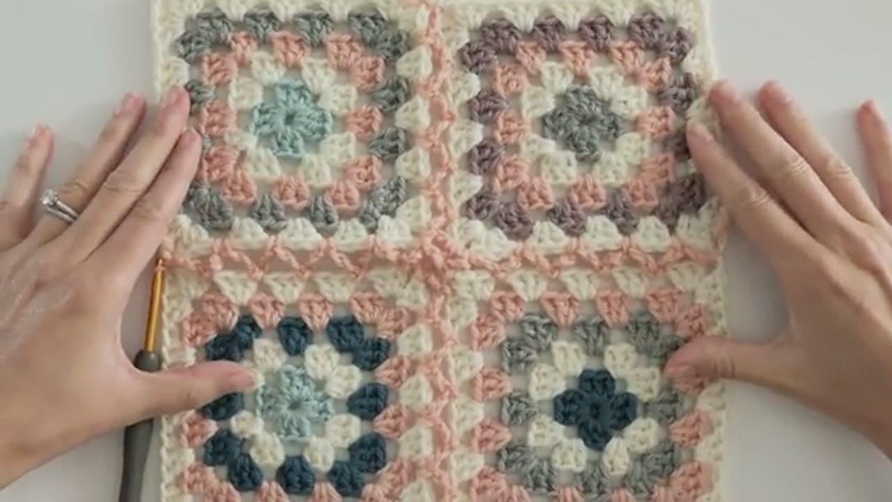 The finished result: How to Join Granny Squares: 5 Easy Methods