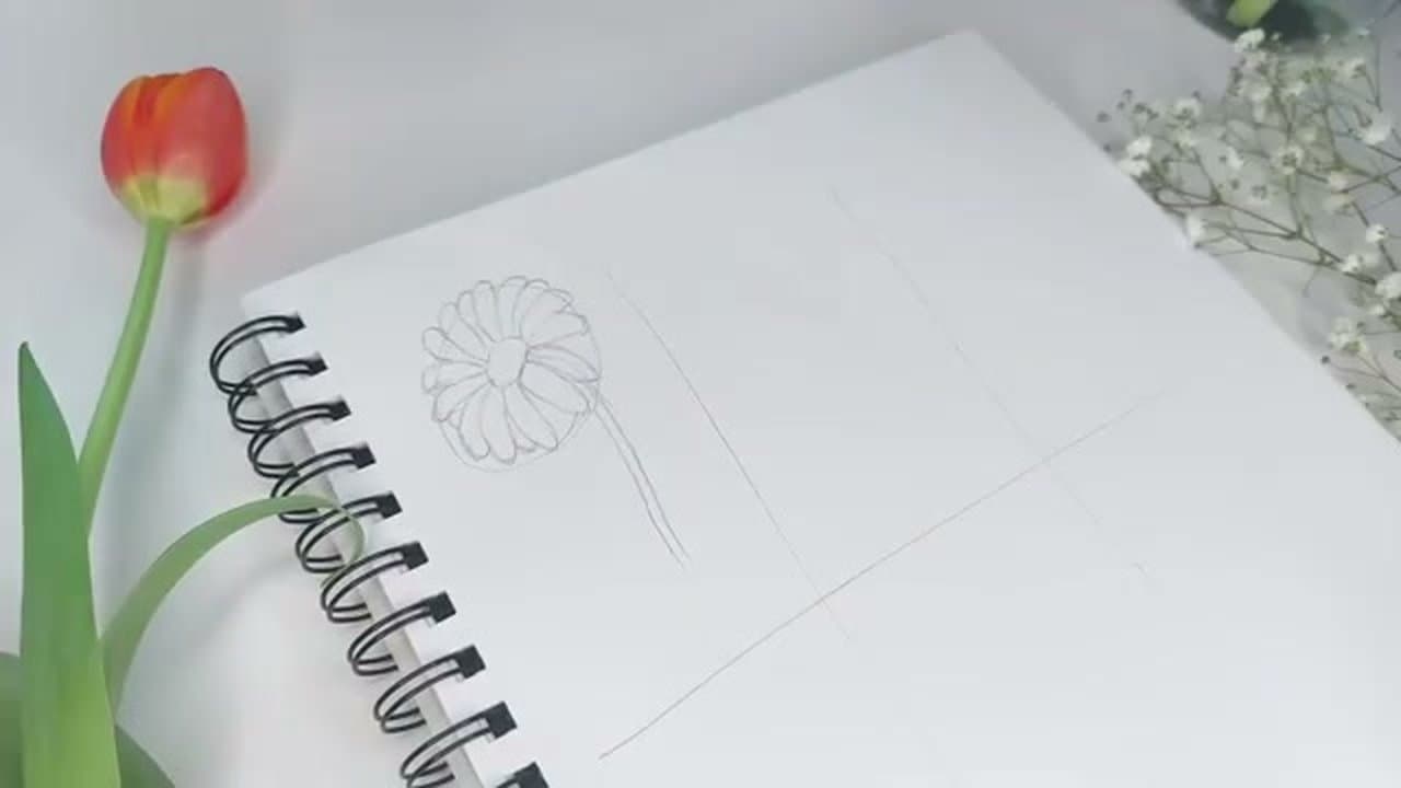Step 2: Step 2: Draw a daisy
