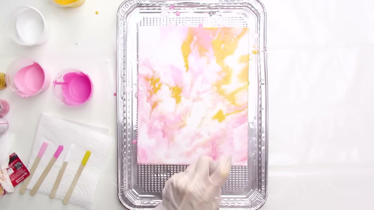 Step 10: Spritz for Cells - How to Do an Acrylic Pour Painting