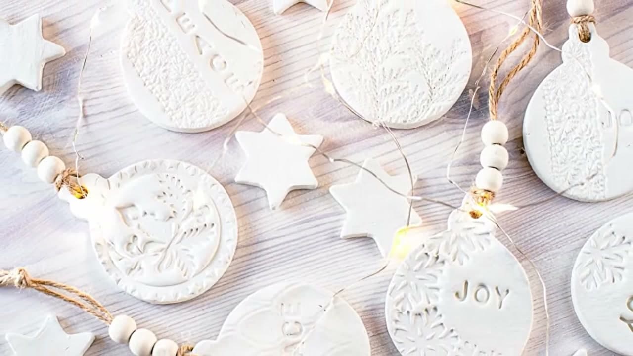 How to Make Air Dry Clay Ornaments for Christmas