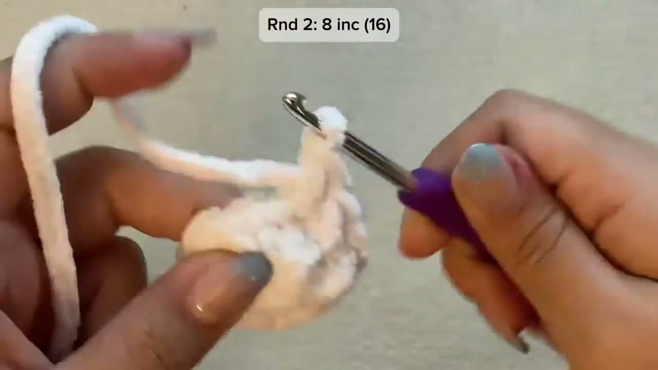 Step 2: Increase into a Ball - How to Crochet a Panda Plushie