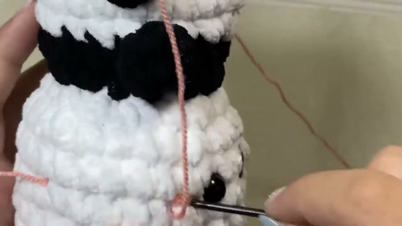 The finished result: How to Crochet a Panda Plushie