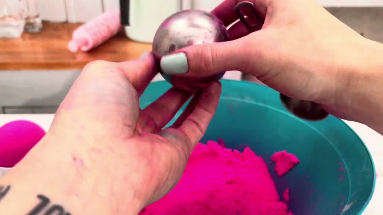 The finished result: How to Make a Bath Bomb (Beginner Recipe + Molding Tips)