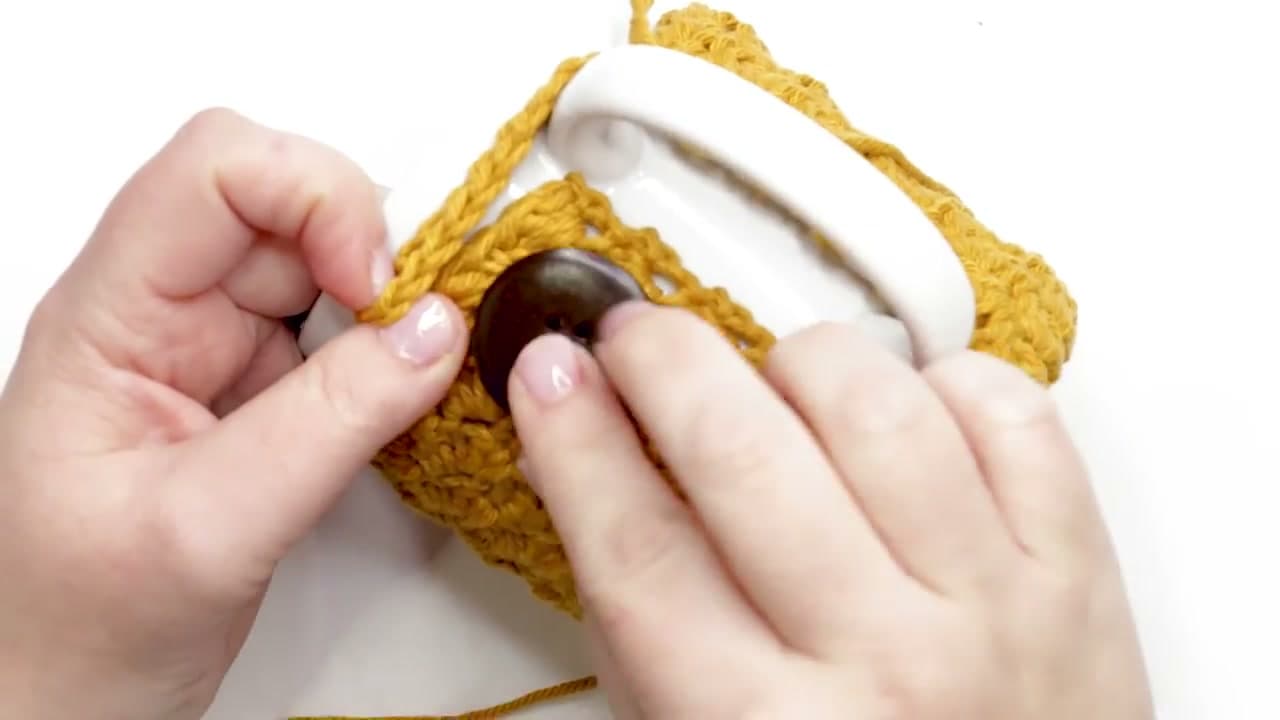 The finished result: How to Crochet a Mug Cozy (1-Skein Beginner Project)