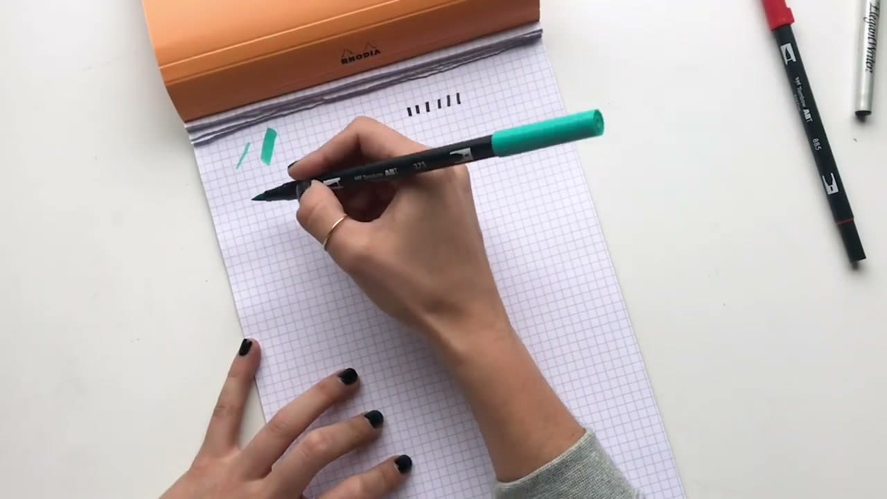 Step 4: Practice Light Upstrokes - How to Do Brush Pen Calligraphy - 7 Step Beginner Guide