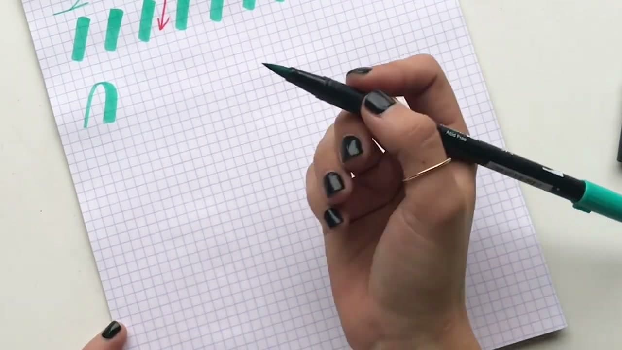The finished result: How to Do Brush Pen Calligraphy - 7 Step Beginner Guide