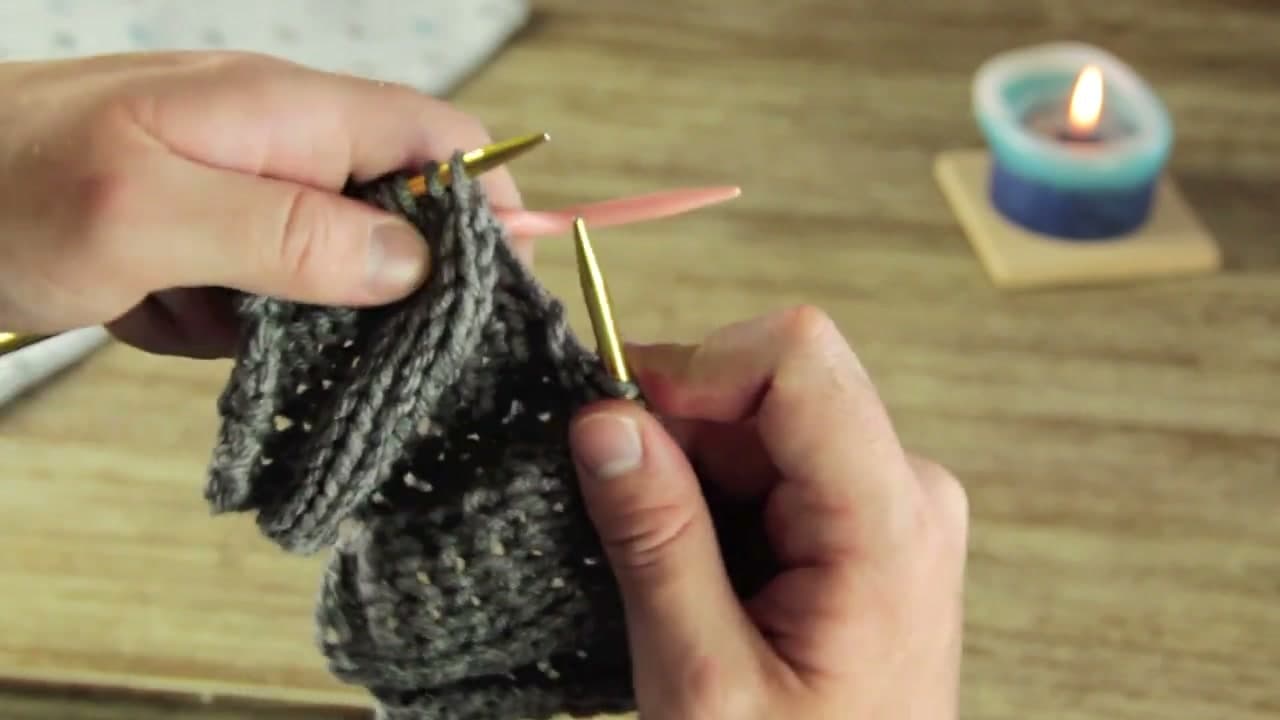 Step 3: Hold the Cable Needle at the Back and Knit the Cable Stitches - How to Knit Cables