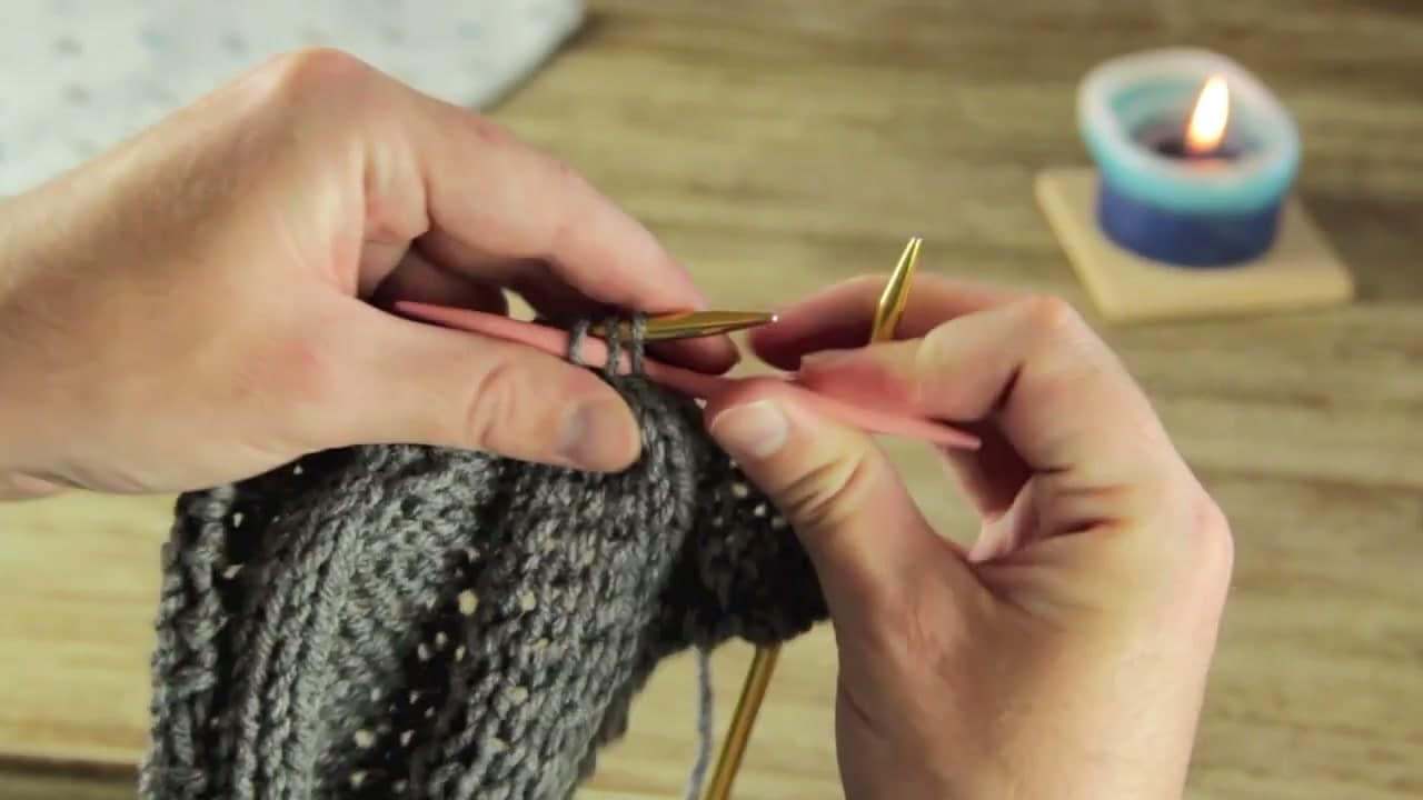The finished result: How to Knit Cables