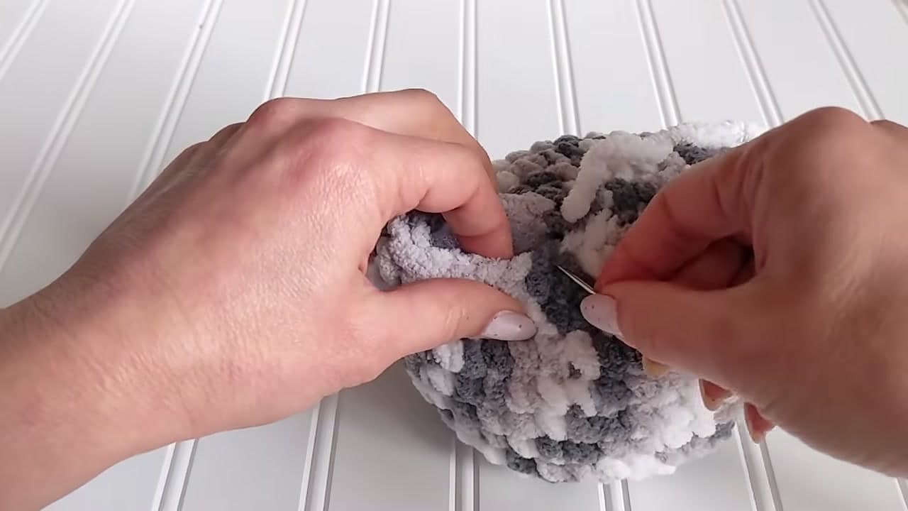 Step 4: Shape the Head, Stuff, and Close - How to Crochet a Chicken (Easy Amigurumi Pattern, Step by Step)