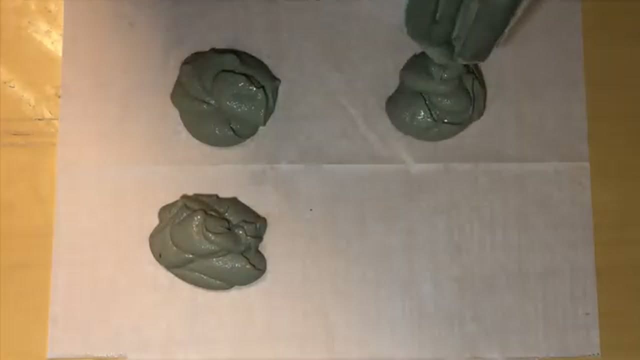 Step 2: Pour the Coasters - How to Make Concrete Coasters with Gold Leaf Edges