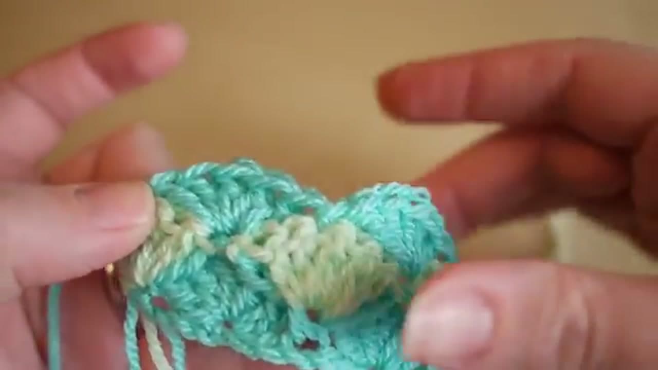 The finished result: How to Crochet a Shell Stitch