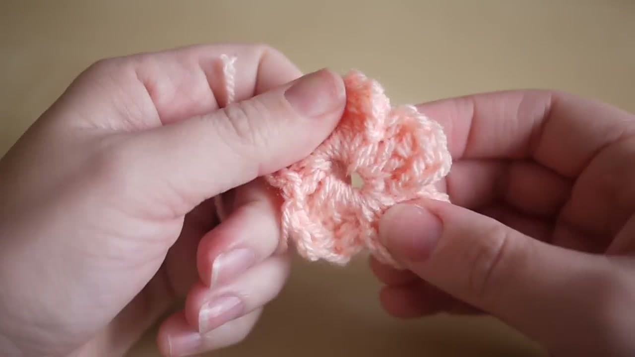 The finished result: How to Crochet a Flower - 6-Step Beginner Tutorial