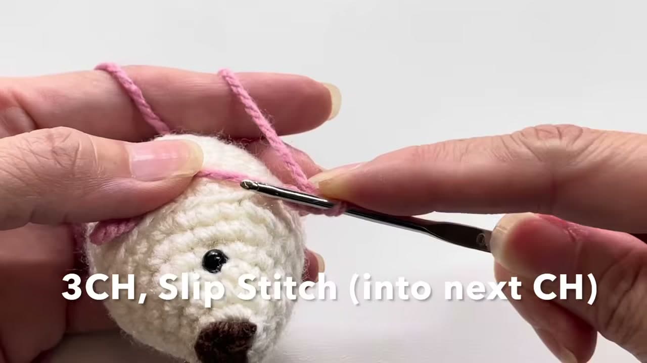 The finished result: How to Crochet a Mini Hedgehog