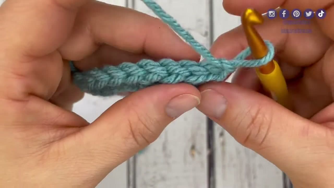 The finished result: How to Slip Stitch in Crochet