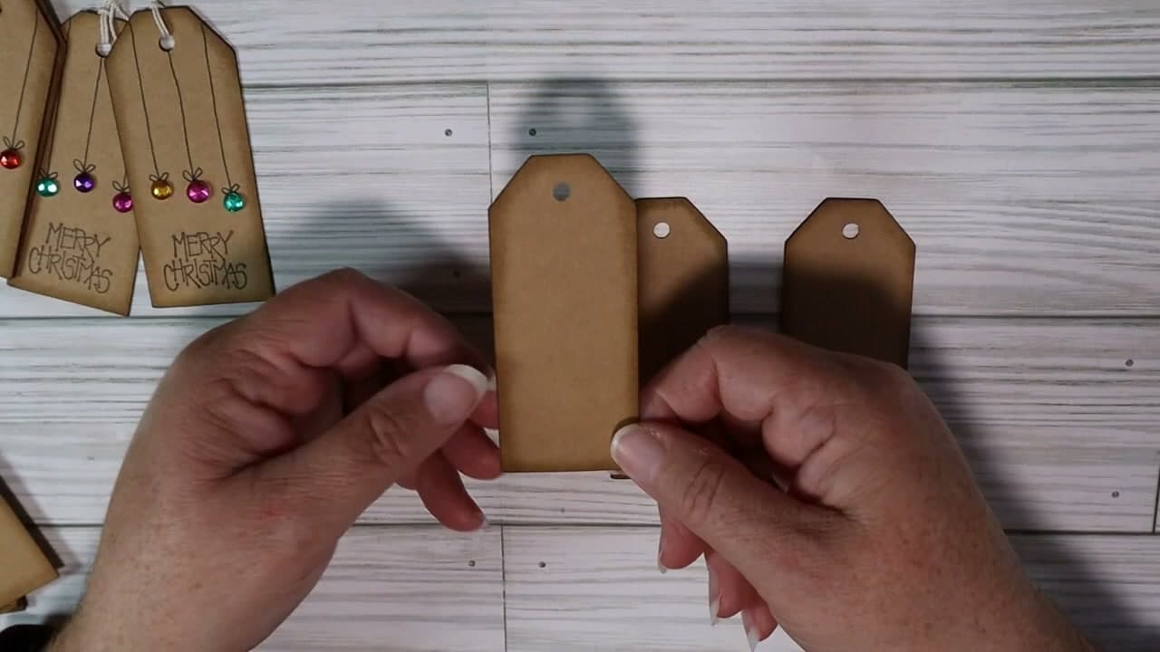Step 1: Cut and Punch the Tag Bases - How to Make Christmas Gift Tags