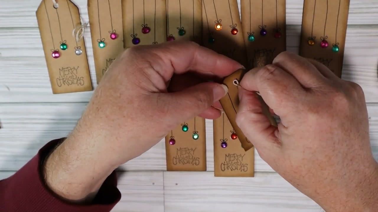 The finished result: How to Make Christmas Gift Tags