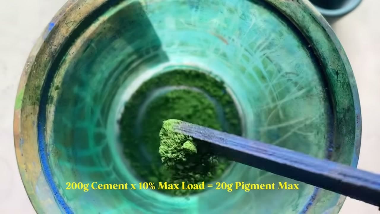 Step 2: Step 2: Weigh Your Cement and Find Your Pigment Ceiling