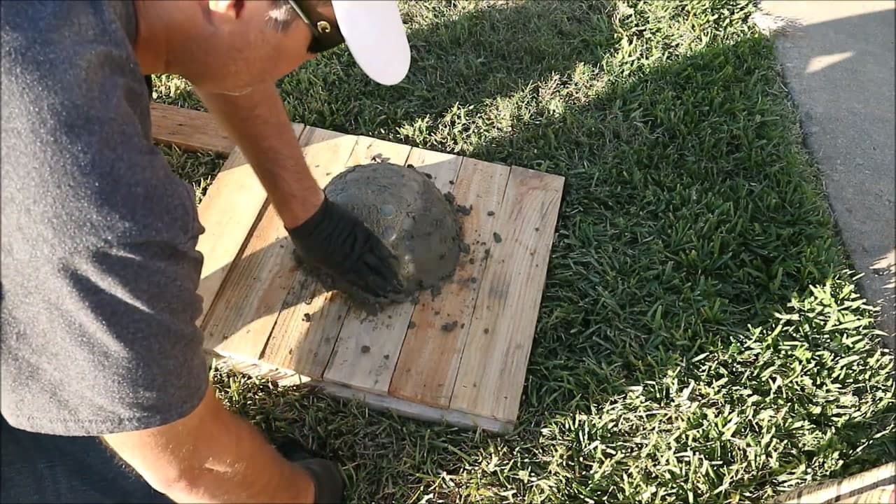 Step 7: Skim a Second Coat Over the Cap - How to Make Concrete Mushrooms for the Garden