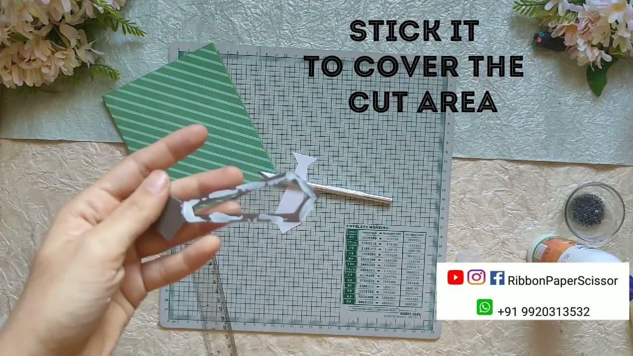Step 5: Adhere the Acetate Window - How to Make a Father's Day Tie Shaker Card