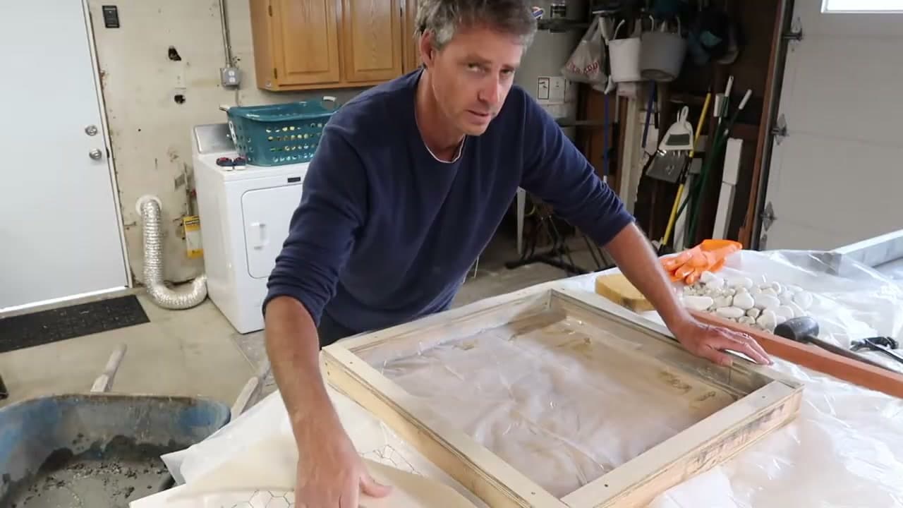 Step 2: Step 2: Line the Form With Plastic Sheeting