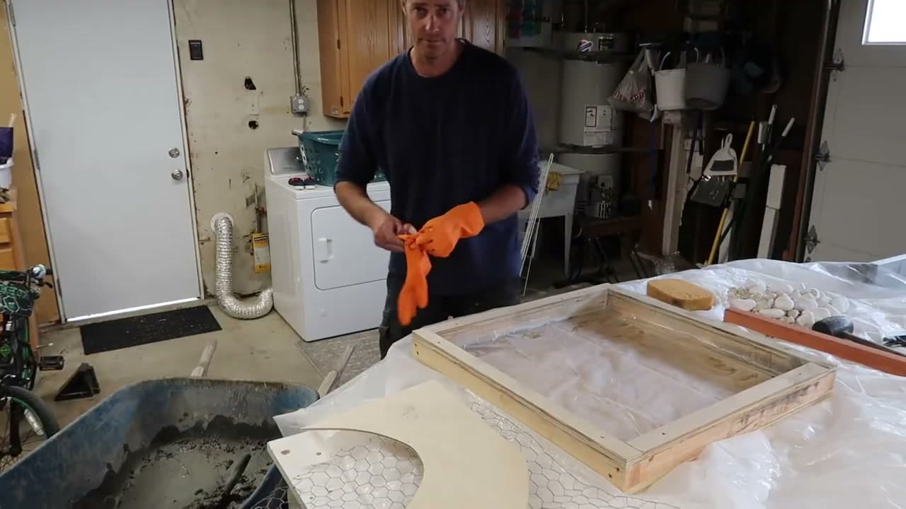 Step 3: Step 3: Mix Your Concrete and Glove Up
