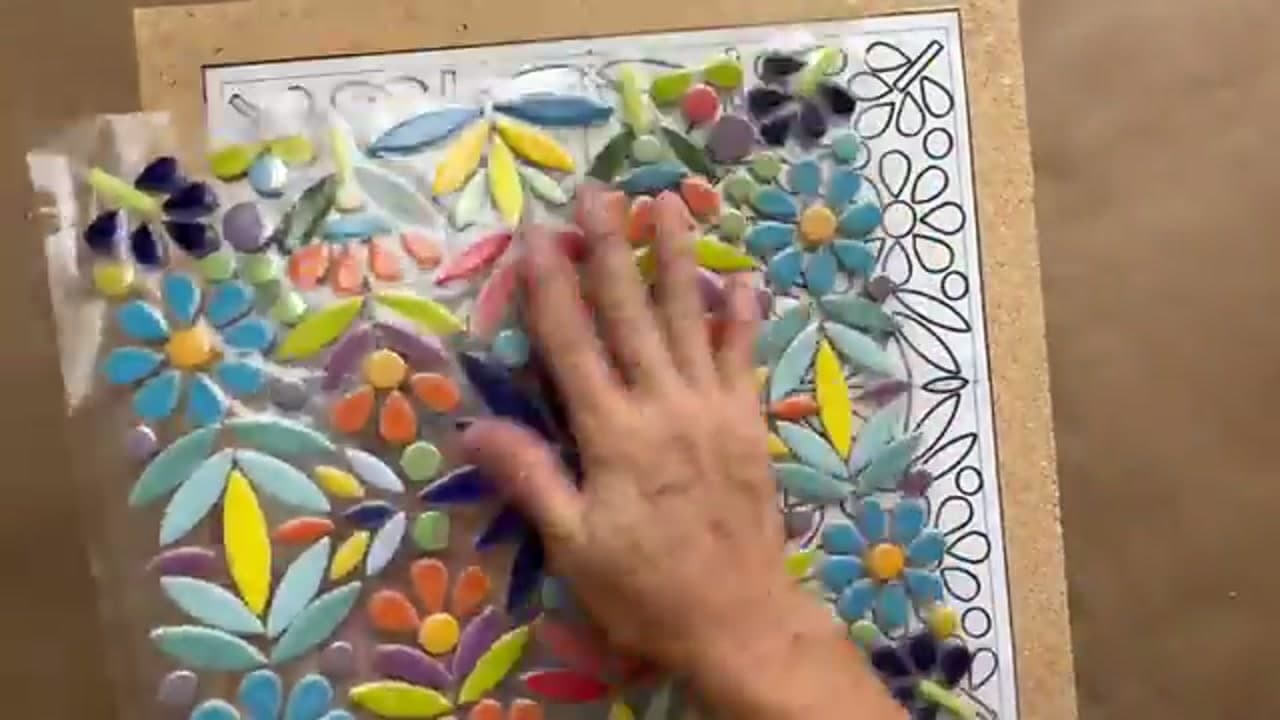 Step 2: Sandwich the Design in Contact Paper - How to Make a Mosaic Stepping Stone