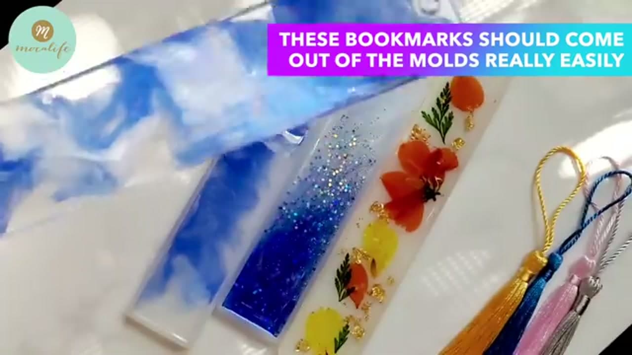 The finished result: How to Make Resin Bookmarks (3 Easy Techniques)