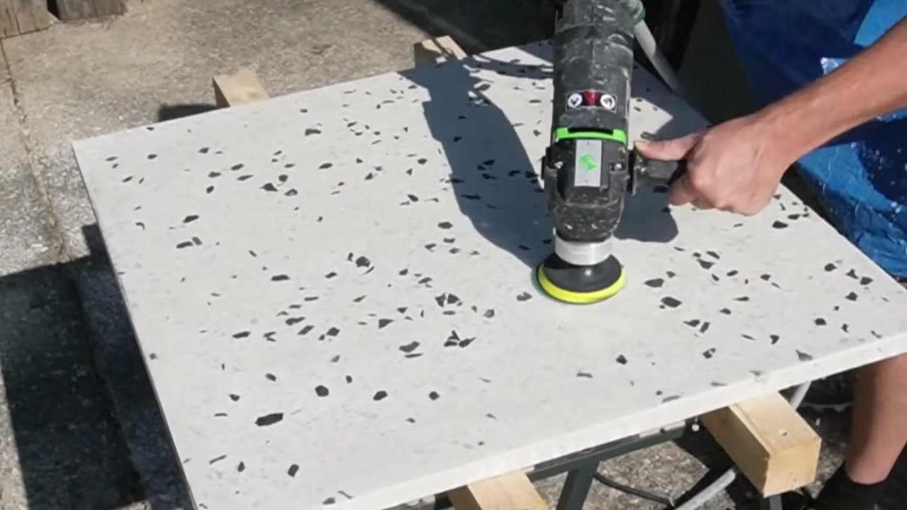 Step 10: Wet-Polish to a Gloss - How to Make Terrazzo