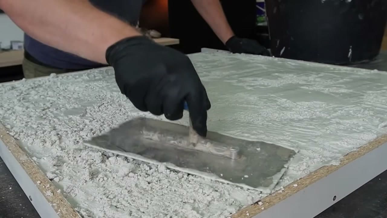 Step 6: Pour, Compact and Level - How to Make Terrazzo