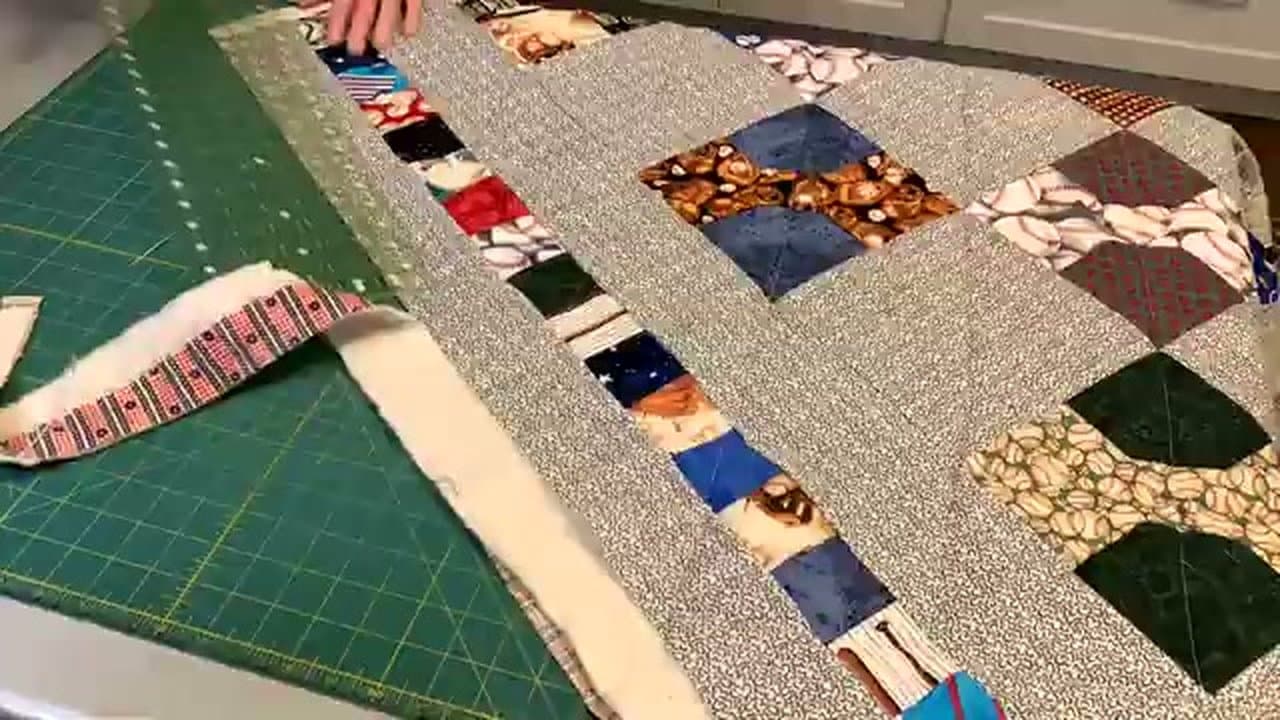 The finished result: How to Machine Quilt: Beginner Straight-Line Quilting